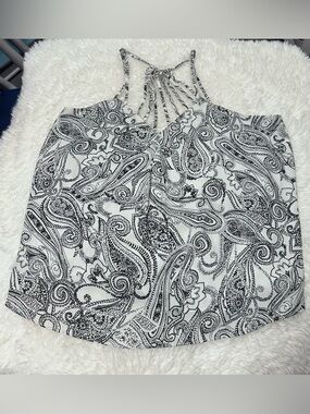 Metaphor Black & White Paisley Blouse